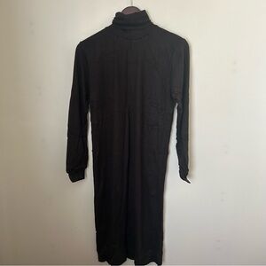 Yana K Dress 3/4 Nicole Long Sleeve Turtleneck Black Neutral Casual